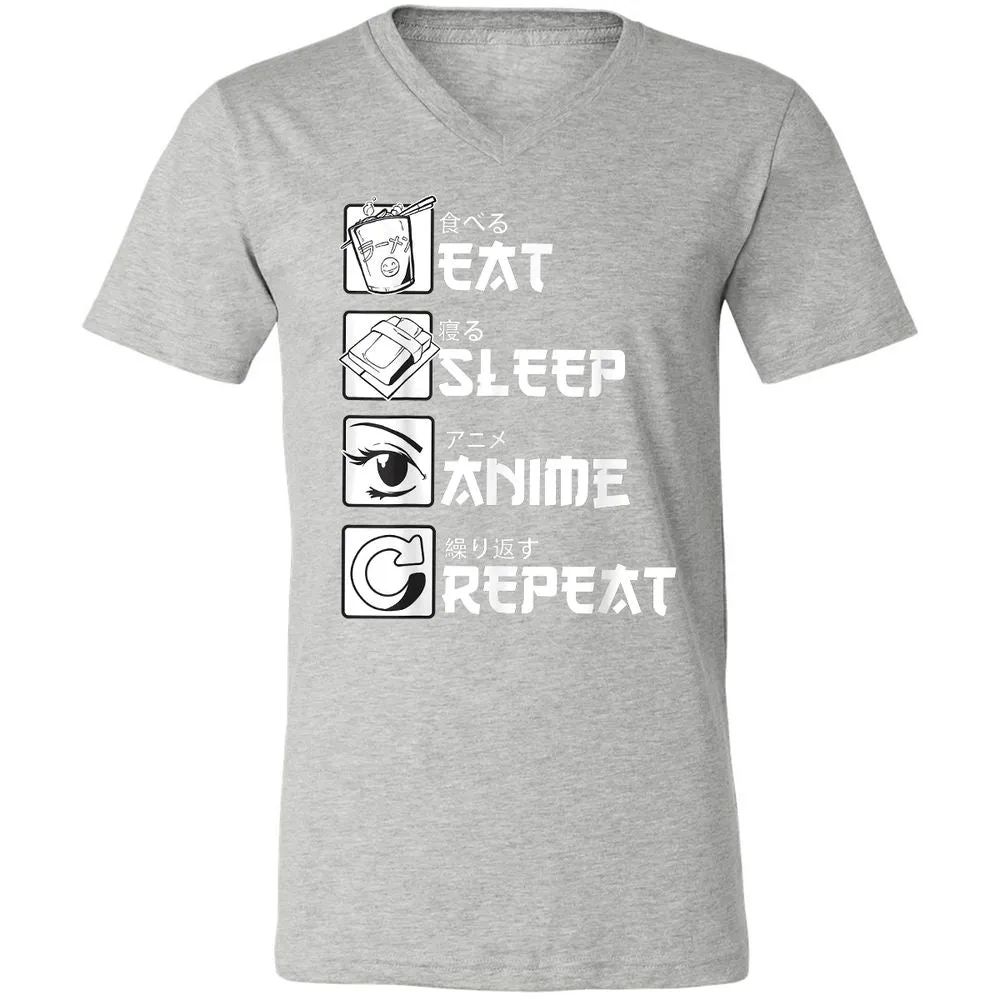 Unisex V-Neck T-Shirt - KMUA3PME - Athletic Heather - 7