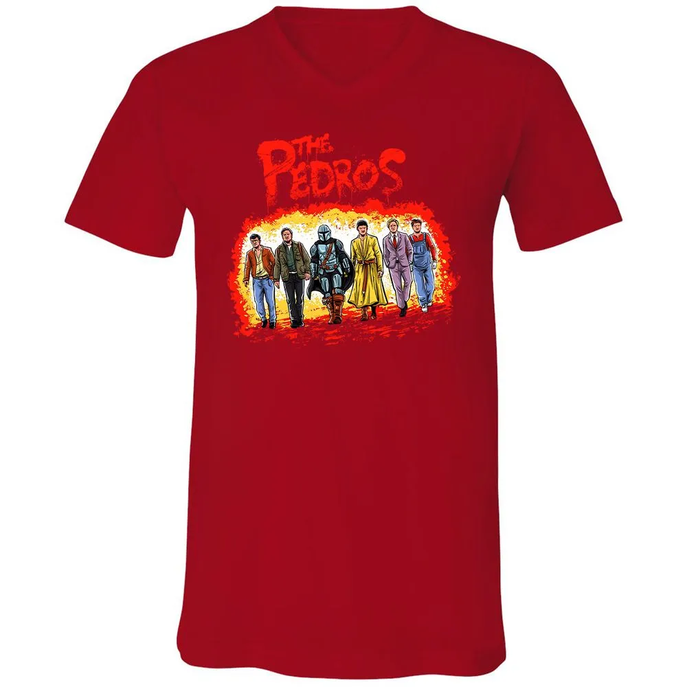 Unisex V-Neck T-Shirt - 4TP7XEMJ - Red - 3