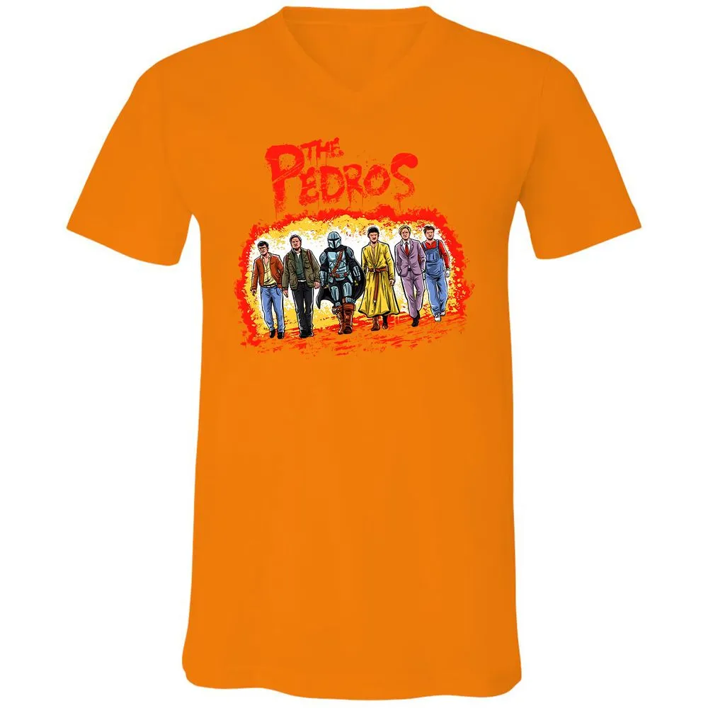 Unisex V-Neck T-Shirt - 4TP7XEMJ - Orange - 11