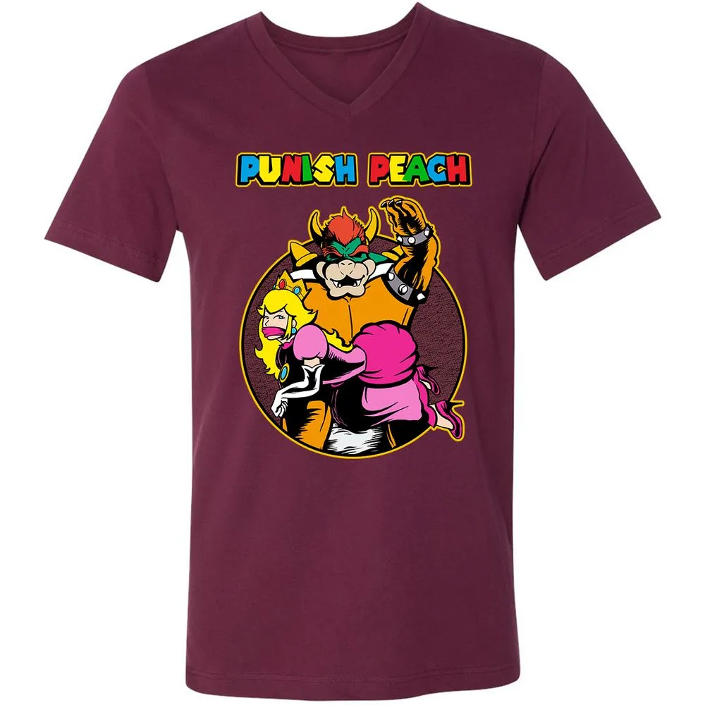 Unisex V-Neck T-Shirt - UPGXB19J - Maroon - 6