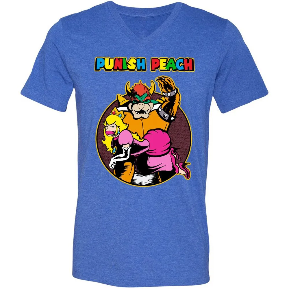 Unisex V-Neck T-Shirt - UPGXB19J - Heather True Royal - 14