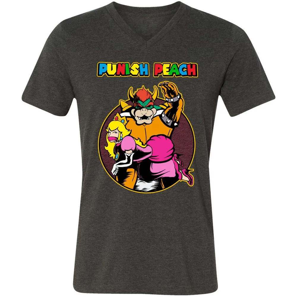 Unisex V-Neck T-Shirt - UPGXB19J - Dark Grey Heather - 8