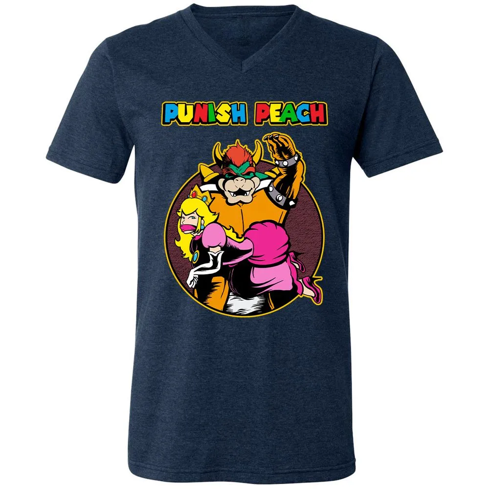 Unisex V-Neck T-Shirt - UPGXB19J - Heather Navy - 15