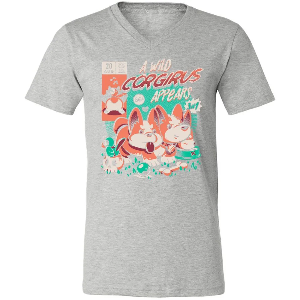 Unisex V-Neck T-Shirt - 3FWEV9N8 - Athletic Heather - 7