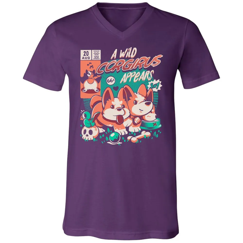 Unisex V-Neck T-Shirt - 3FWEV9N8 - Team Purple - 9