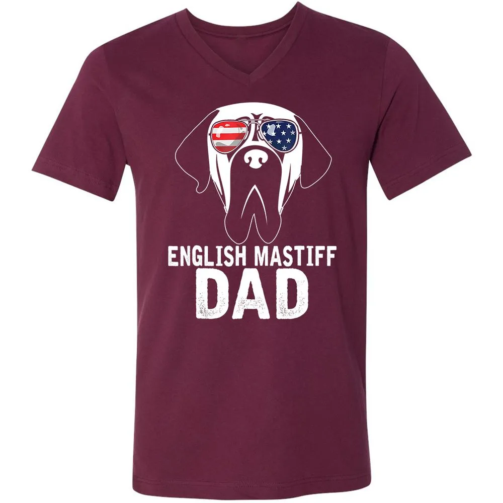 Unisex V-Neck T-Shirt - XVB9HGFF - Maroon - 6