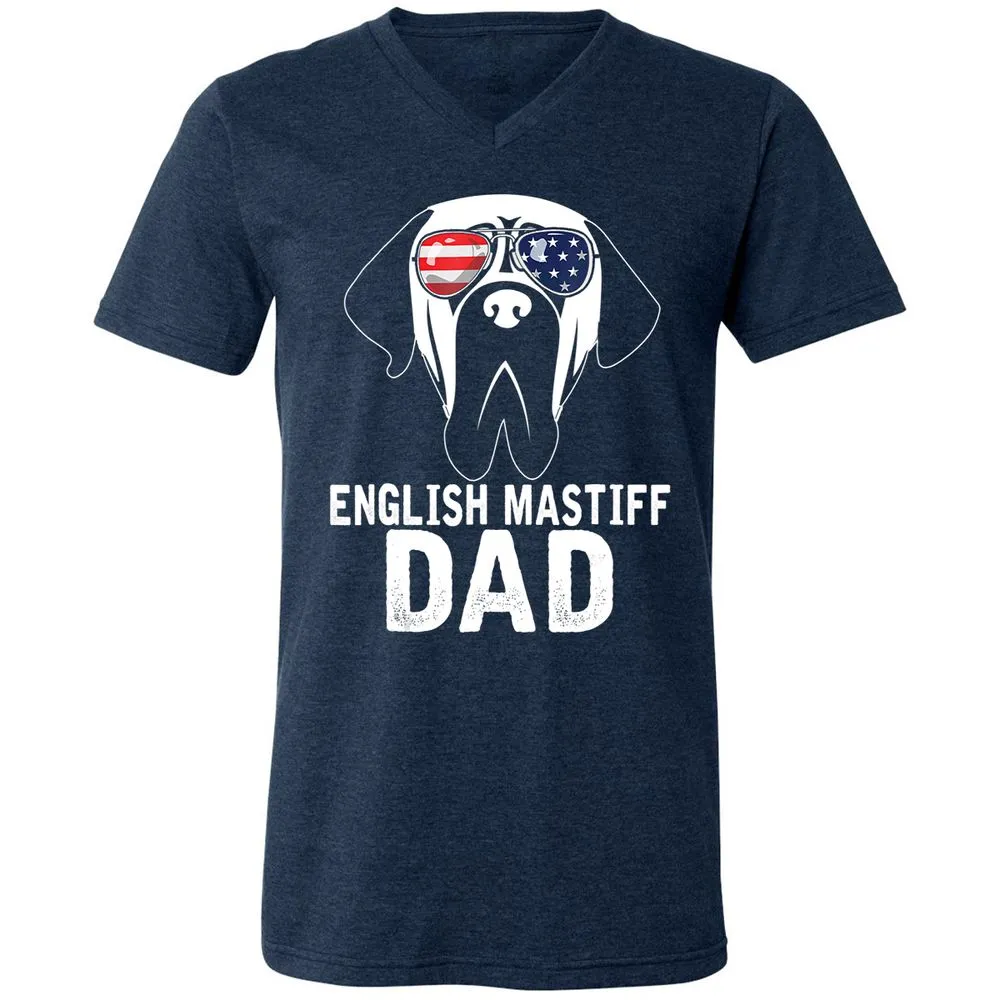 Unisex V-Neck T-Shirt - XVB9HGFF - Heather Navy - 15