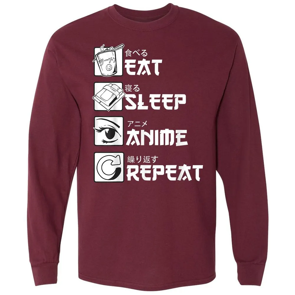 Long Sleeve T-Shirt - XR2PAX9W - Maroon - 11