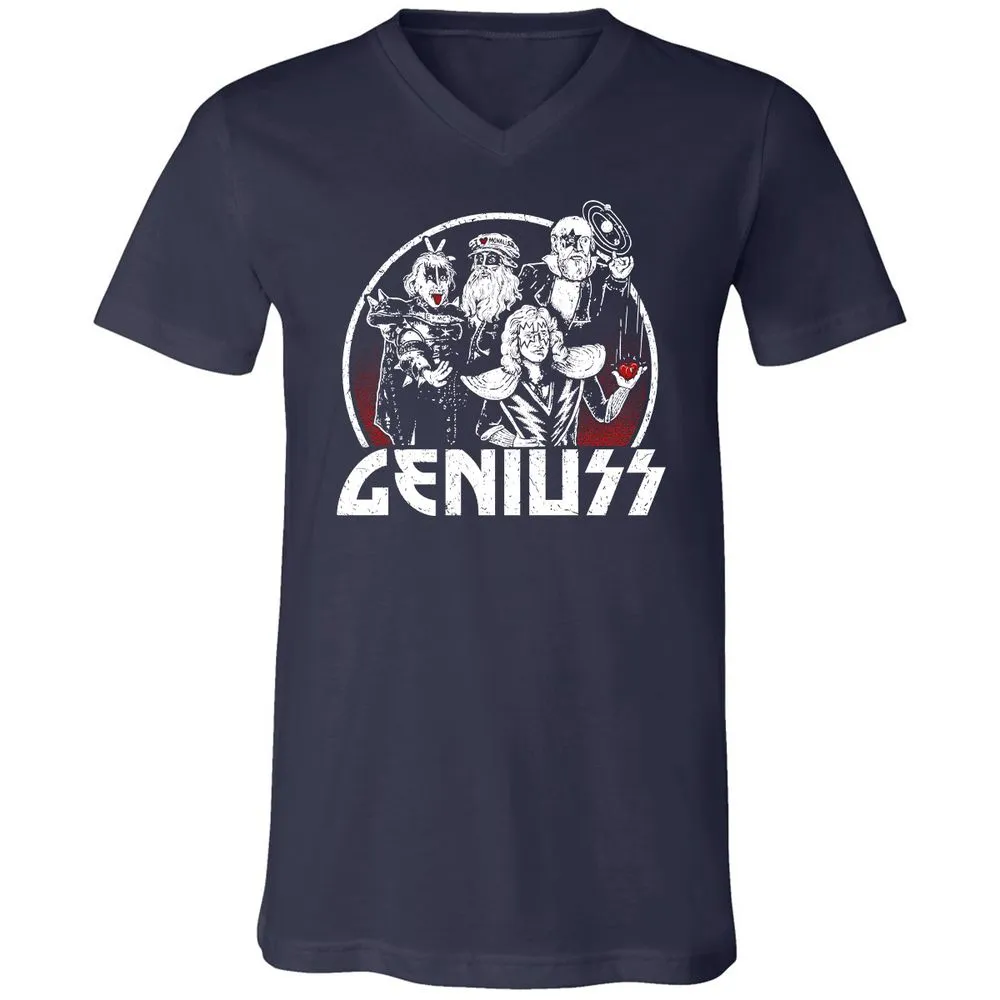 Unisex V-Neck T-Shirt - XHR1XQTF - Navy - 2