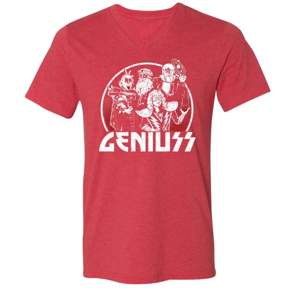 Unisex V-Neck T-Shirt - XHR1XQTF - Heather Red - 16