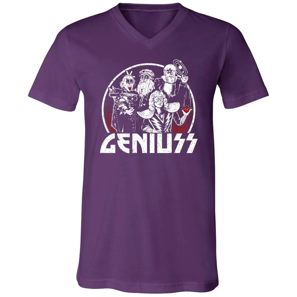 Unisex V-Neck T-Shirt - XHR1XQTF - Team Purple - 9