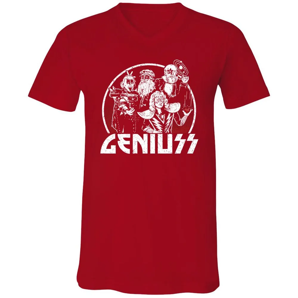 Unisex V-Neck T-Shirt - XHR1XQTF - Red - 3