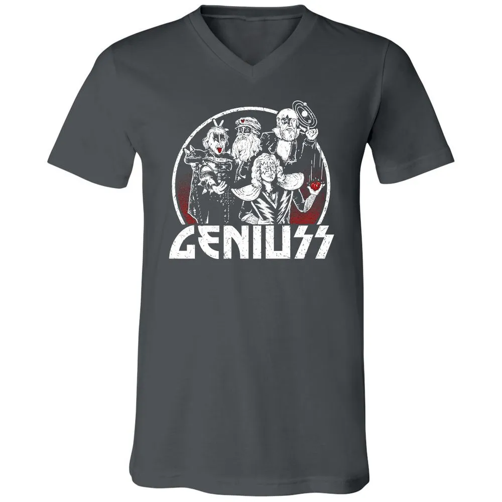 Unisex V-Neck T-Shirt - XHR1XQTF - Asphalt - 12