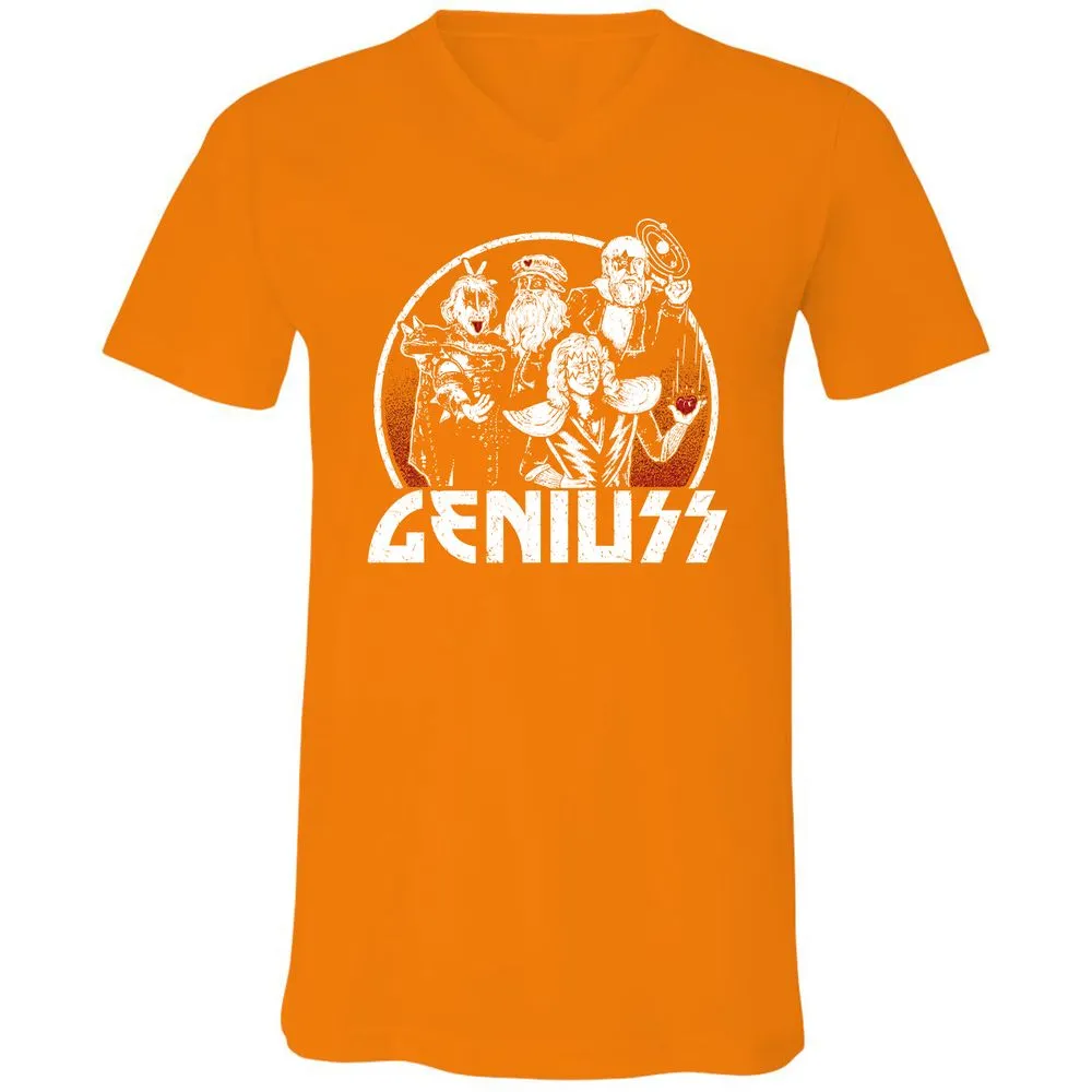 Unisex V-Neck T-Shirt - XHR1XQTF - Orange - 11