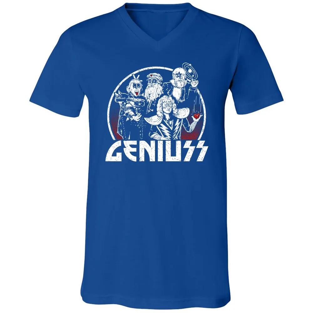 Unisex V-Neck T-Shirt - XHR1XQTF - True Royal - 4
