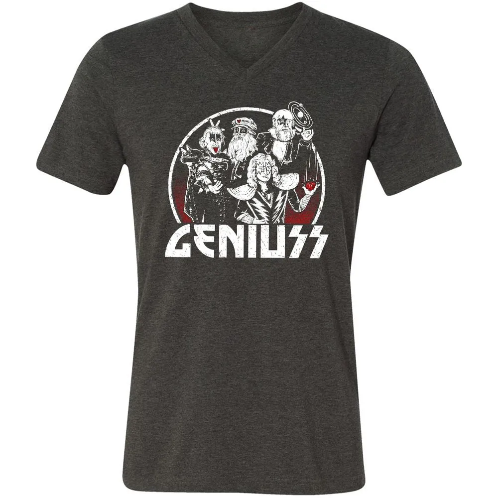 Unisex V-Neck T-Shirt - XHR1XQTF - Dark Grey Heather - 8