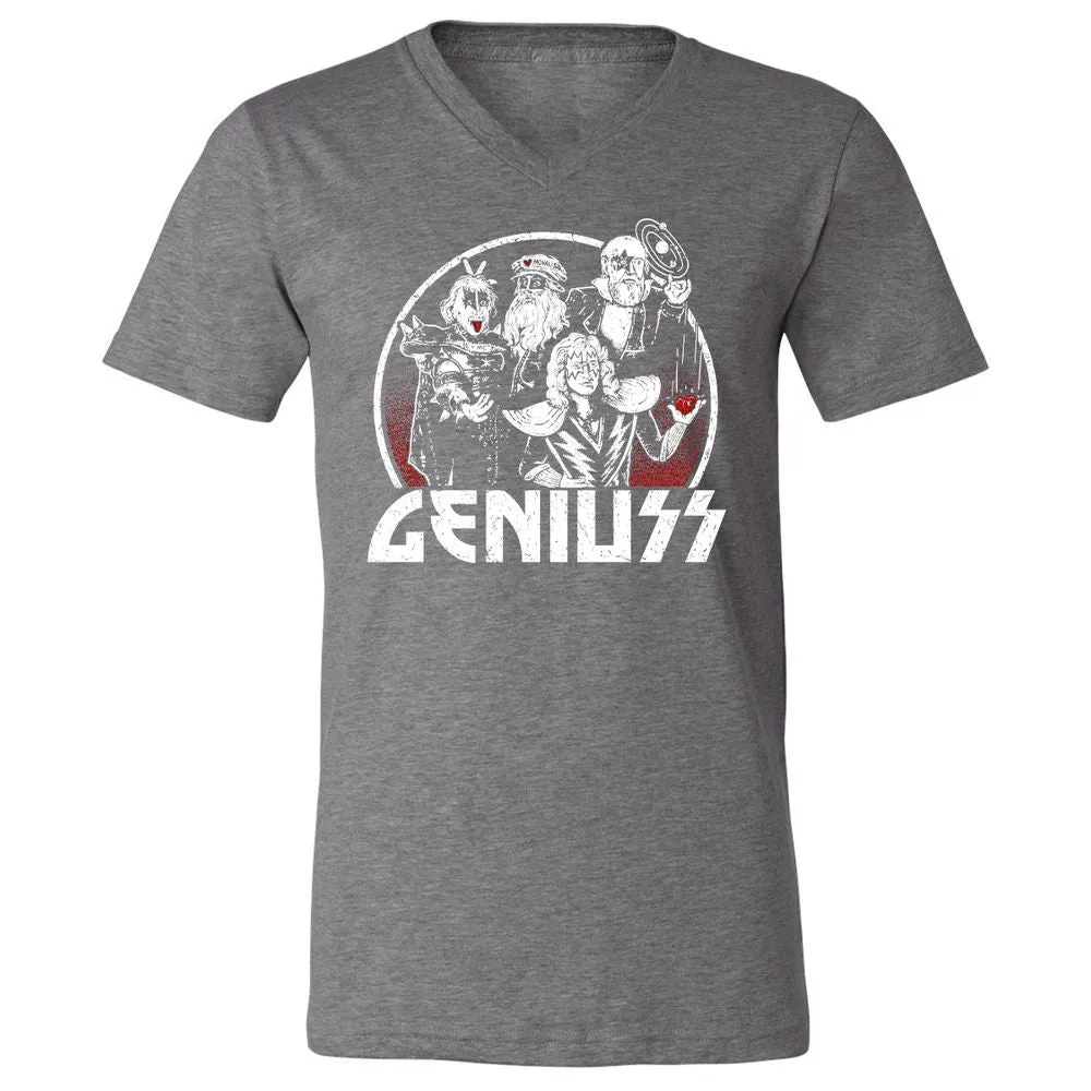 Unisex V-Neck T-Shirt - XHR1XQTF - Deep Heather - 13
