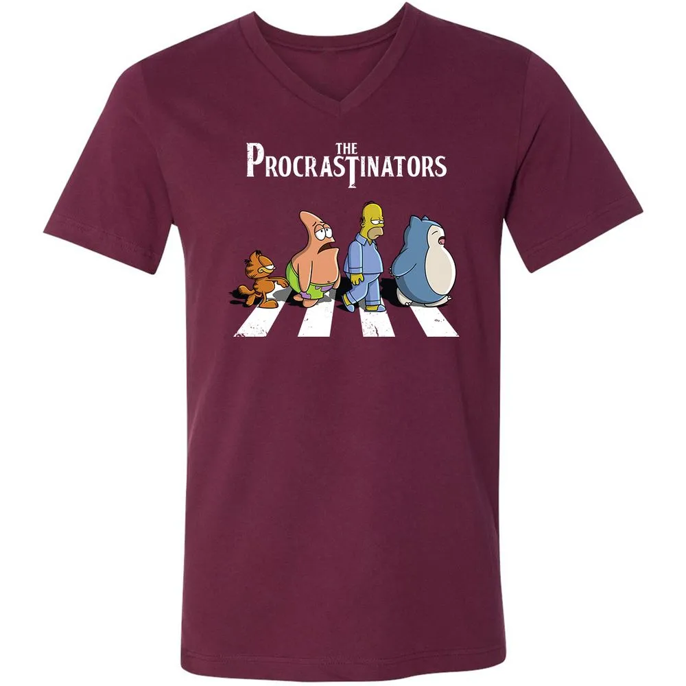 Unisex V-Neck T-Shirt - VEBKHS8K - Maroon - 6