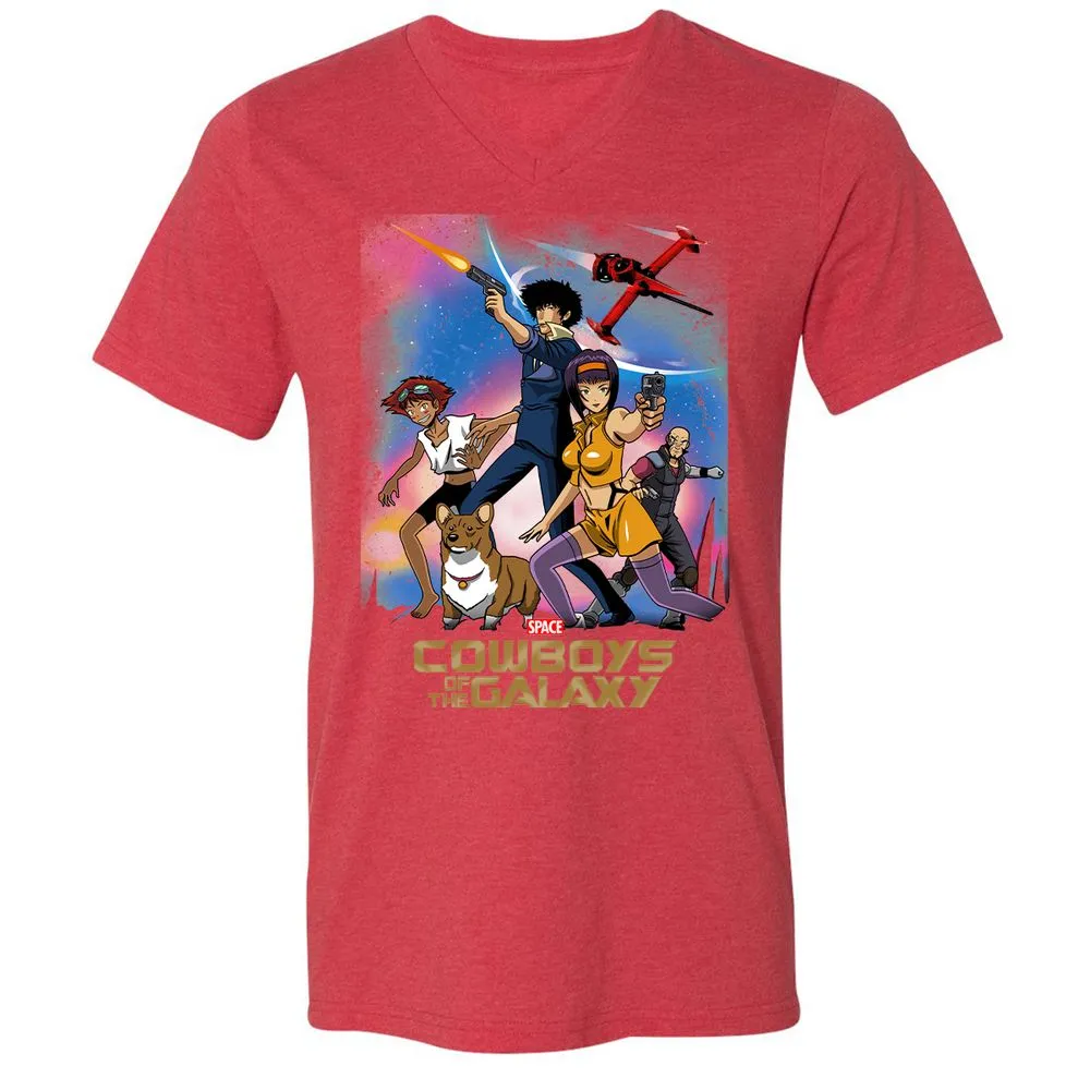 Unisex V-Neck T-Shirt - X413A22L - Heather Red - 16