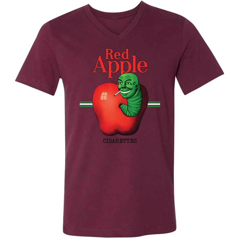 Unisex V-Neck T-Shirt - H1GKJLPJ - Maroon - 6
