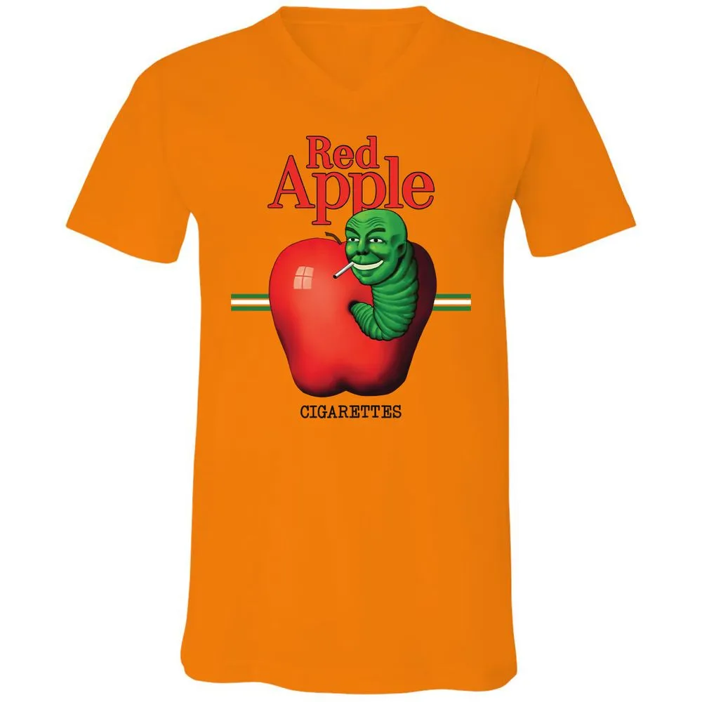 Unisex V-Neck T-Shirt - H1GKJLPJ - Orange - 11