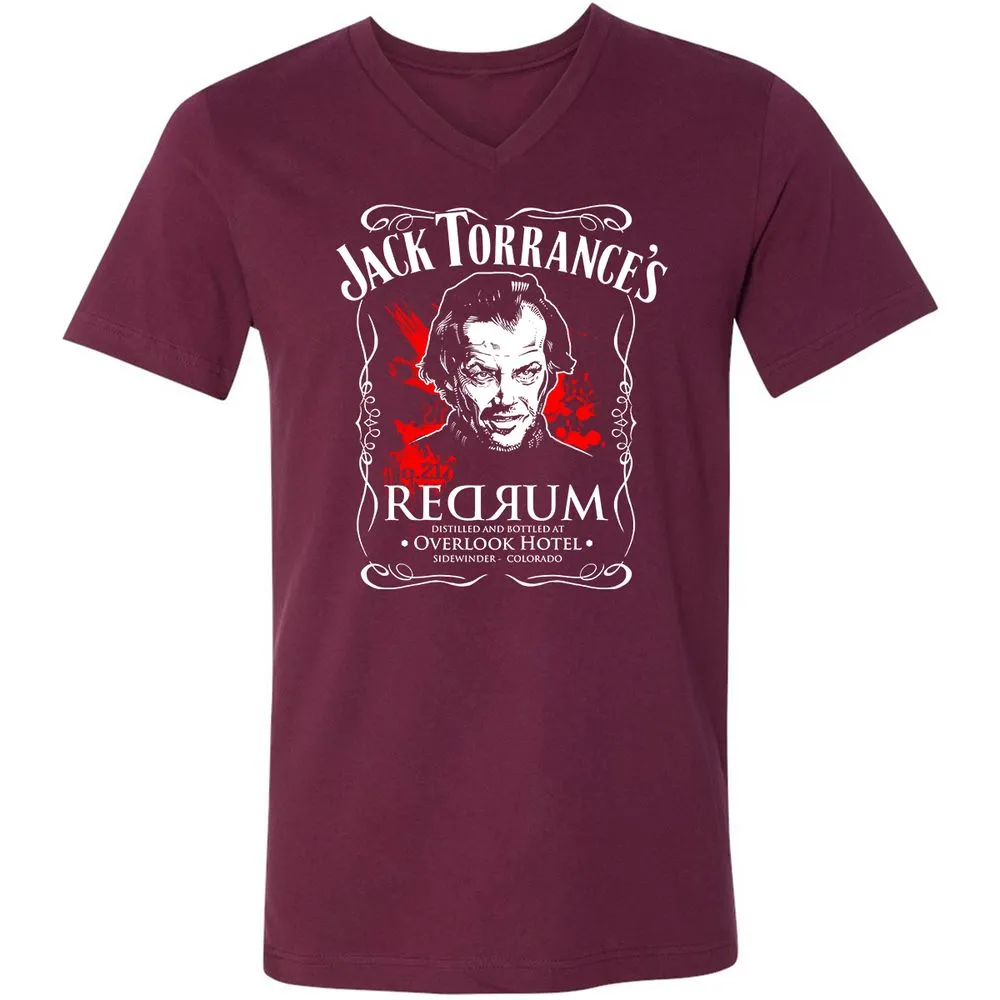 Unisex V-Neck T-Shirt - HHXN4P3M - Maroon - 6