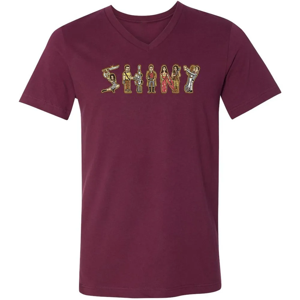 Unisex V-Neck T-Shirt - JM98U8KT - Maroon - 6