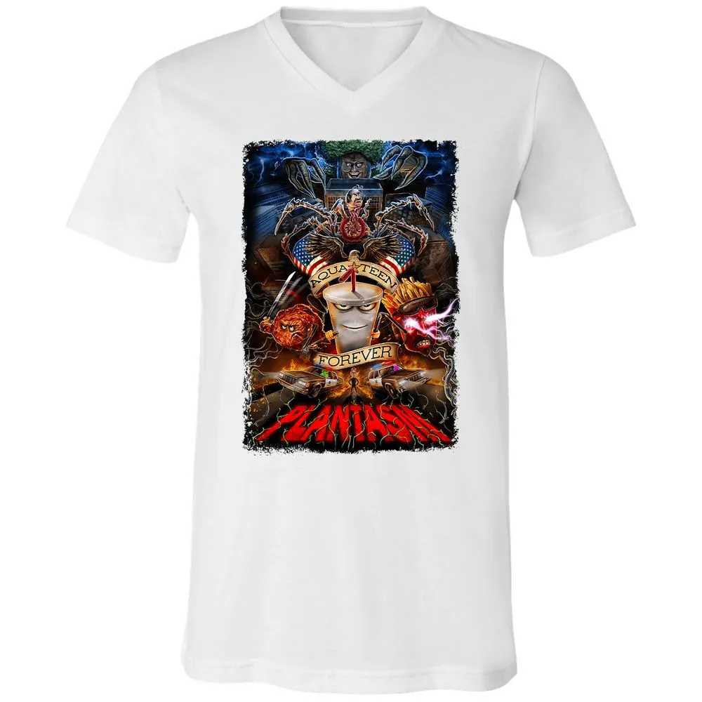 Unisex V-Neck T-Shirt - 76MN11L4 - White - 5