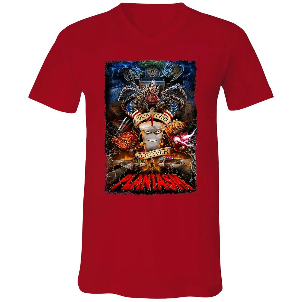 Unisex V-Neck T-Shirt - 76MN11L4 - Red - 3