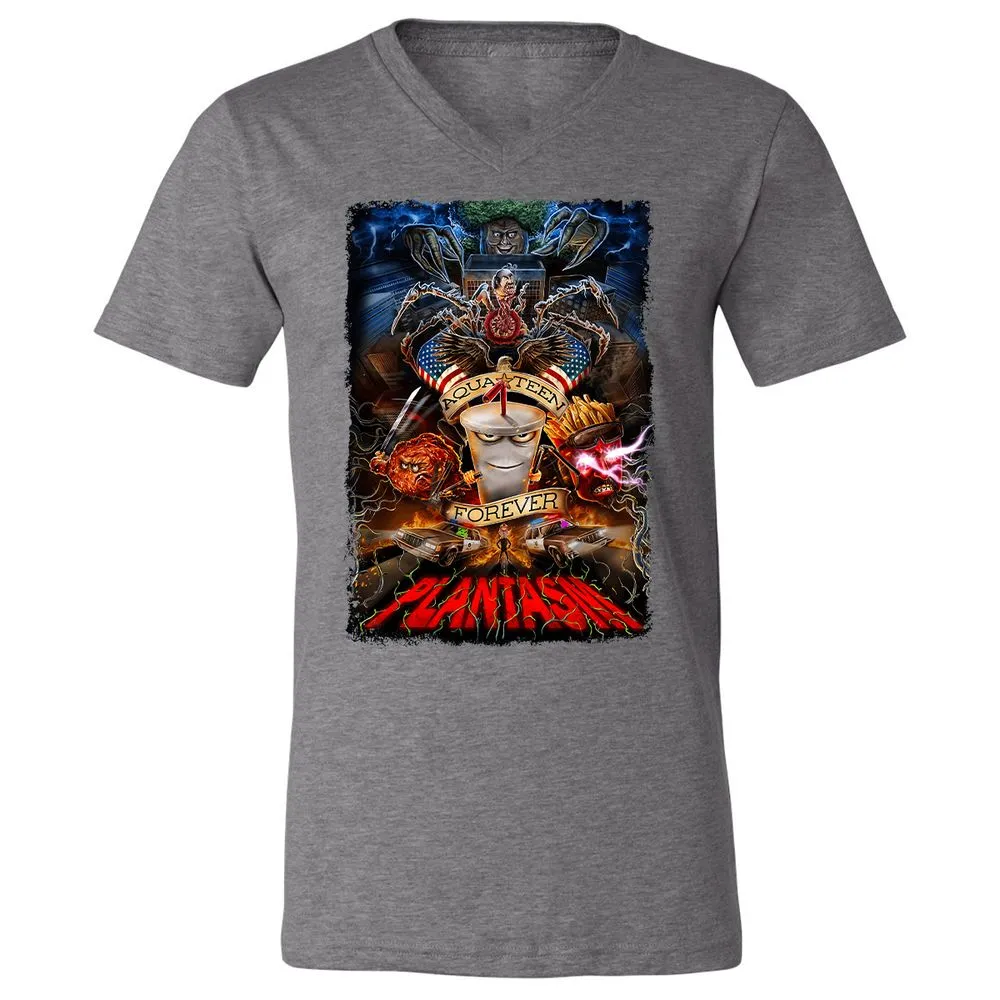 Unisex V-Neck T-Shirt - 76MN11L4 - Deep Heather - 13