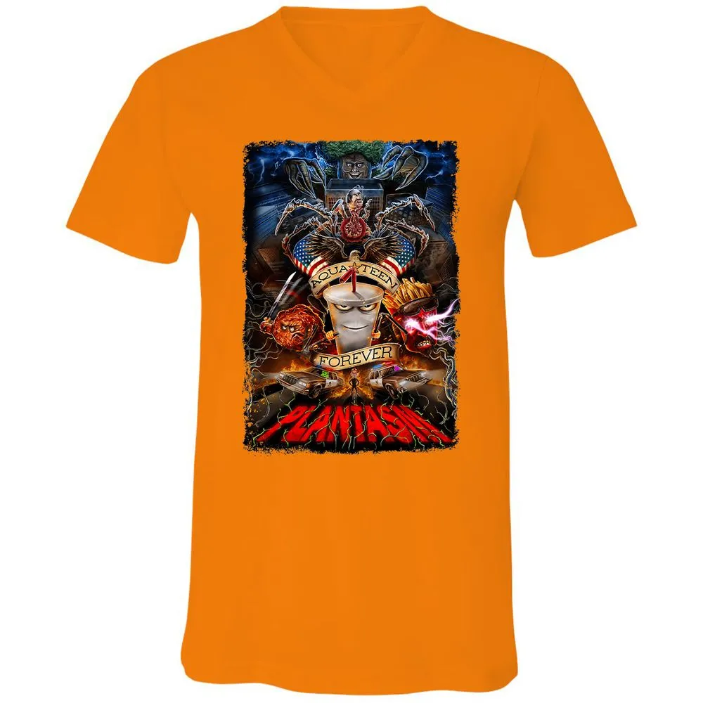 Unisex V-Neck T-Shirt - 76MN11L4 - Orange - 11