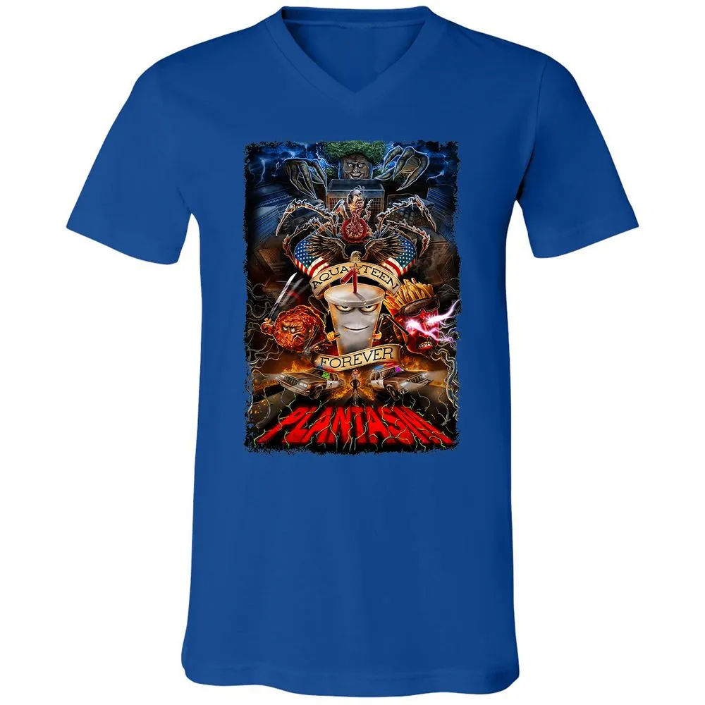 Unisex V-Neck T-Shirt - 76MN11L4 - True Royal - 4