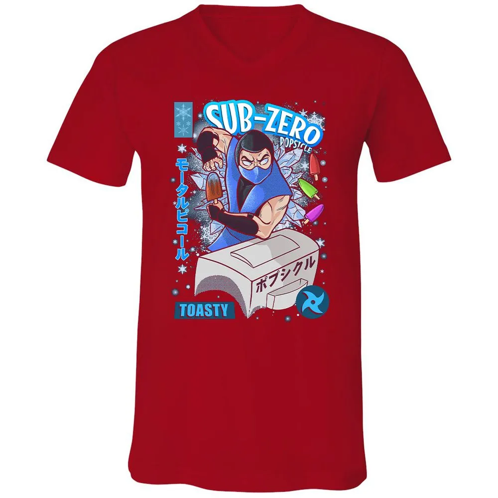 Unisex V-Neck T-Shirt - QT8JKQQ1 - Red - 3