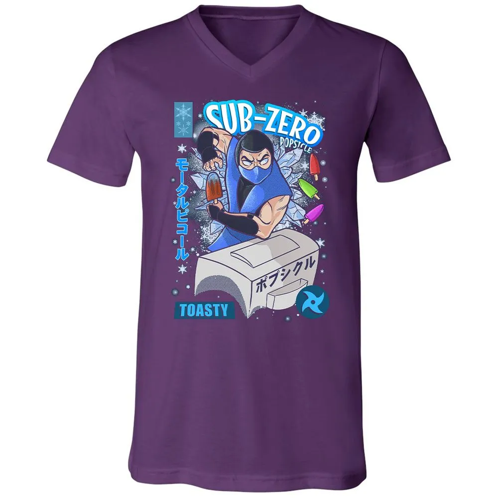 Unisex V-Neck T-Shirt - QT8JKQQ1 - Team Purple - 9