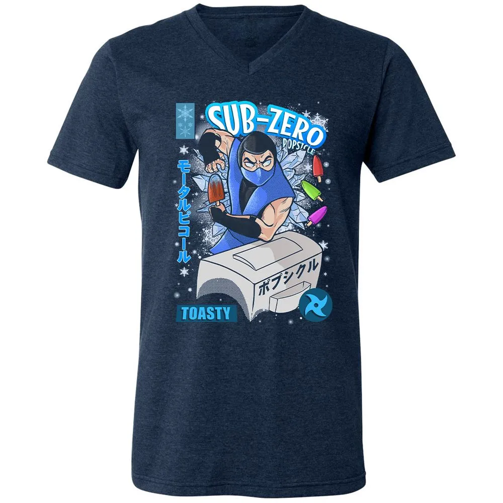 Unisex V-Neck T-Shirt - QT8JKQQ1 - Heather Navy - 15