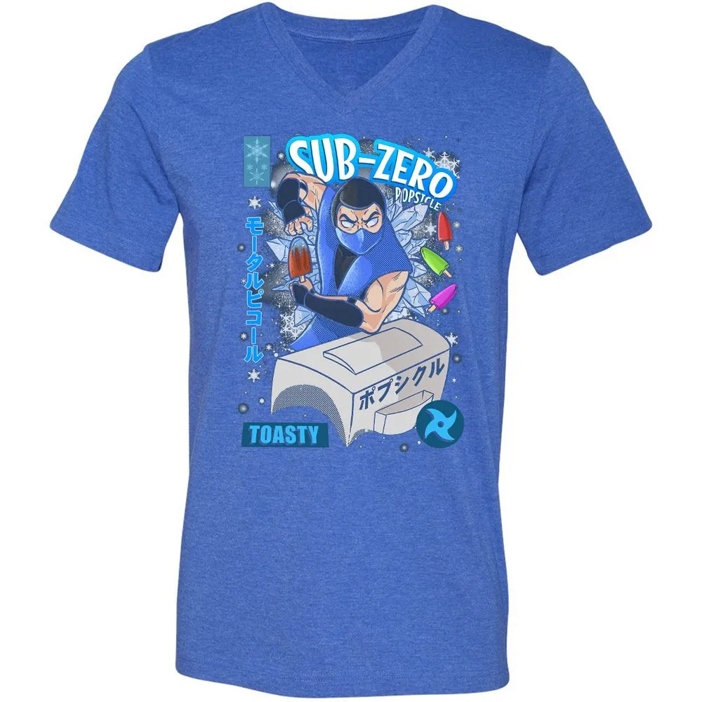 Unisex V-Neck T-Shirt - QT8JKQQ1 - Heather True Royal - 14