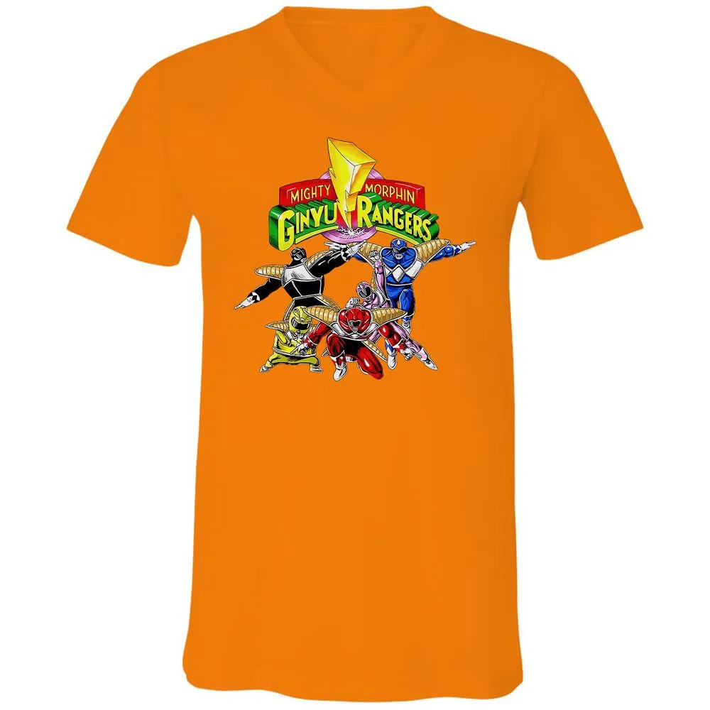 Unisex V-Neck T-Shirt - CDZUNNFB - Orange - 11