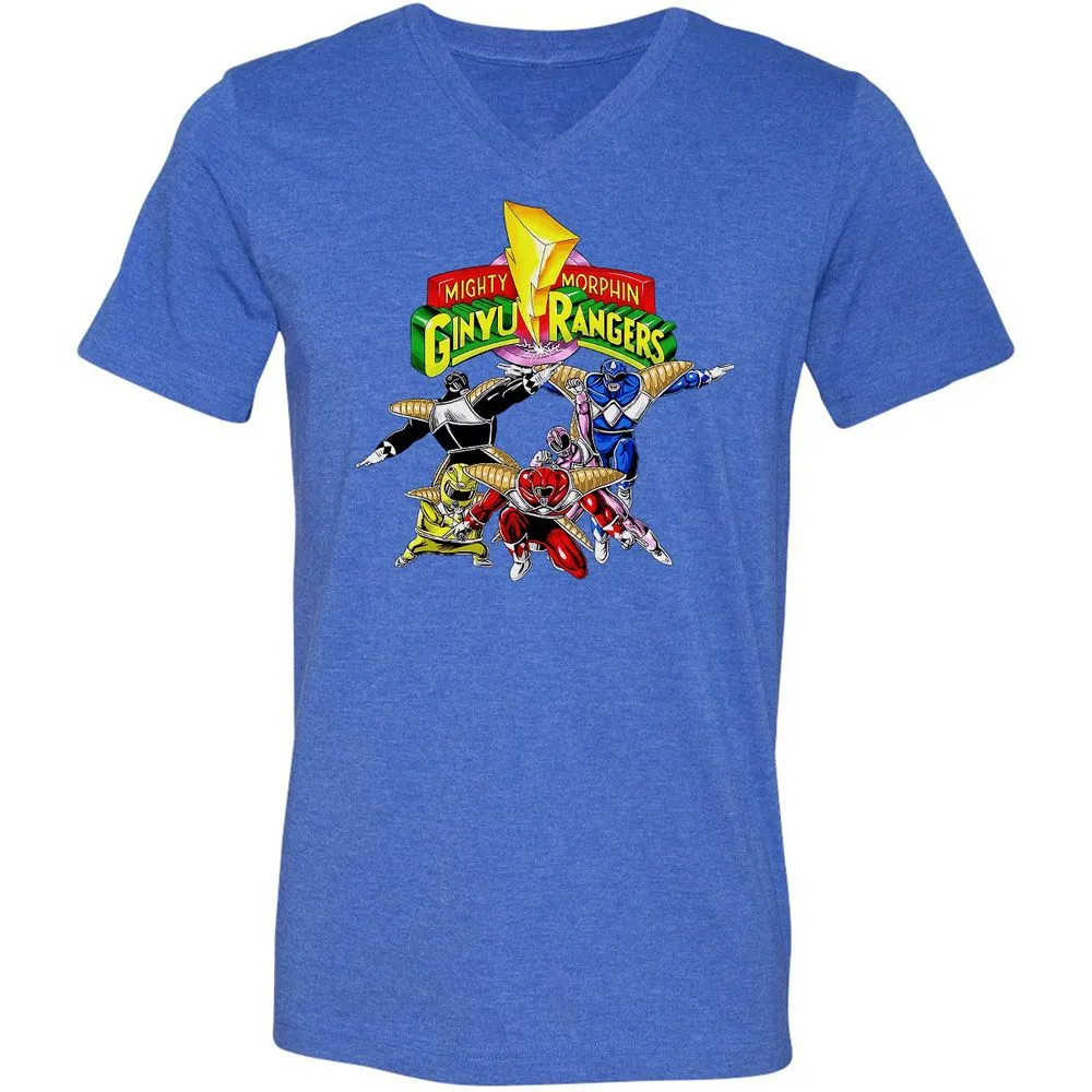 Unisex V-Neck T-Shirt - CDZUNNFB - Heather True Royal - 14