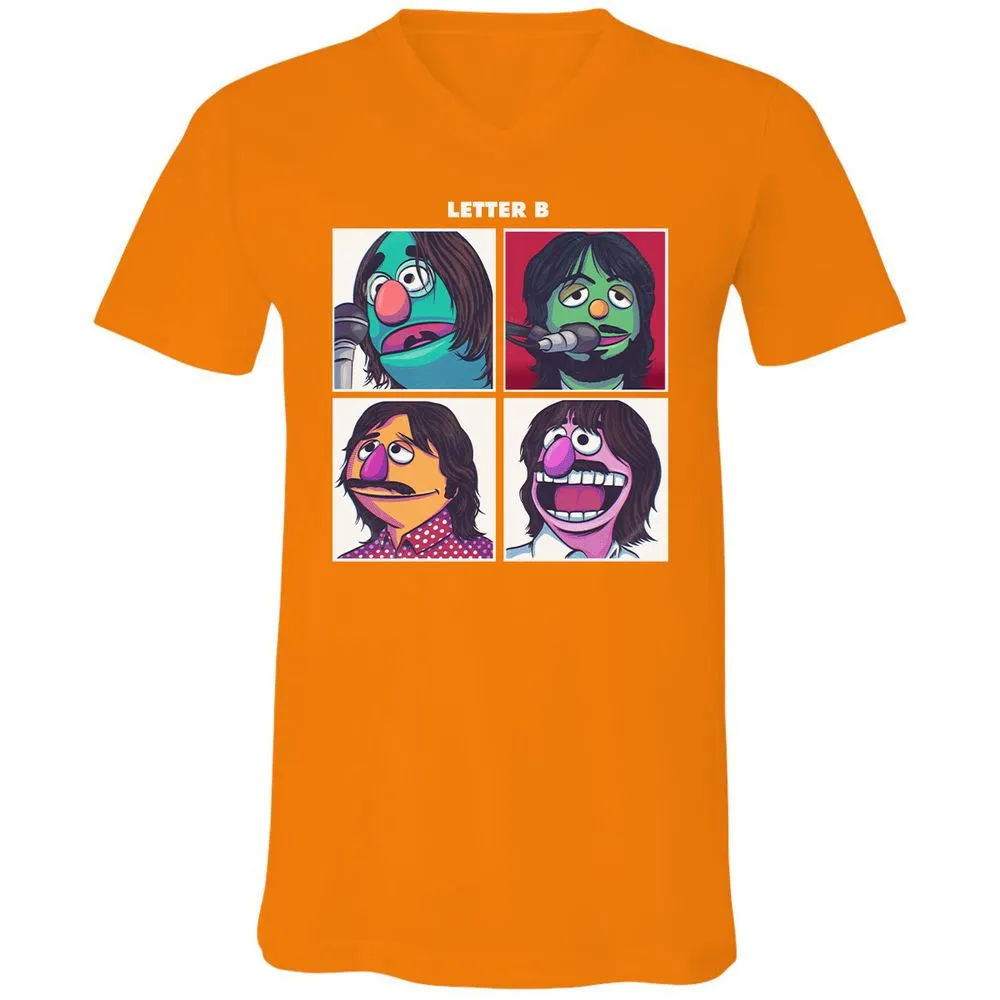 Unisex V-Neck T-Shirt - 4ZWZW9G6 - Orange - 11