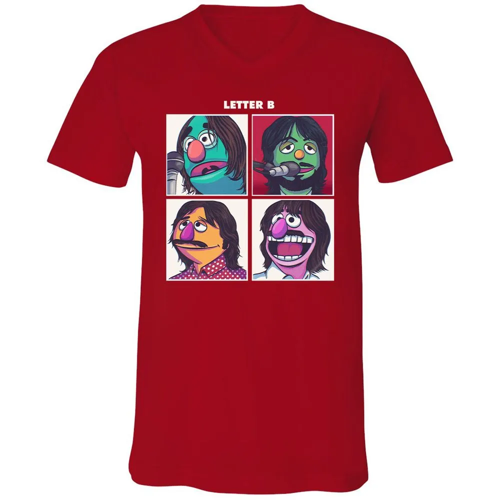 Unisex V-Neck T-Shirt - 4ZWZW9G6 - Red - 3