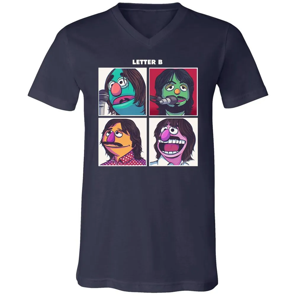 Unisex V-Neck T-Shirt - 4ZWZW9G6 - Navy - 2