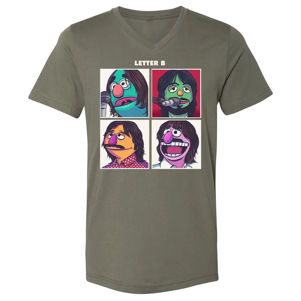 Unisex V-Neck T-Shirt - 4ZWZW9G6 - Military Green - 10