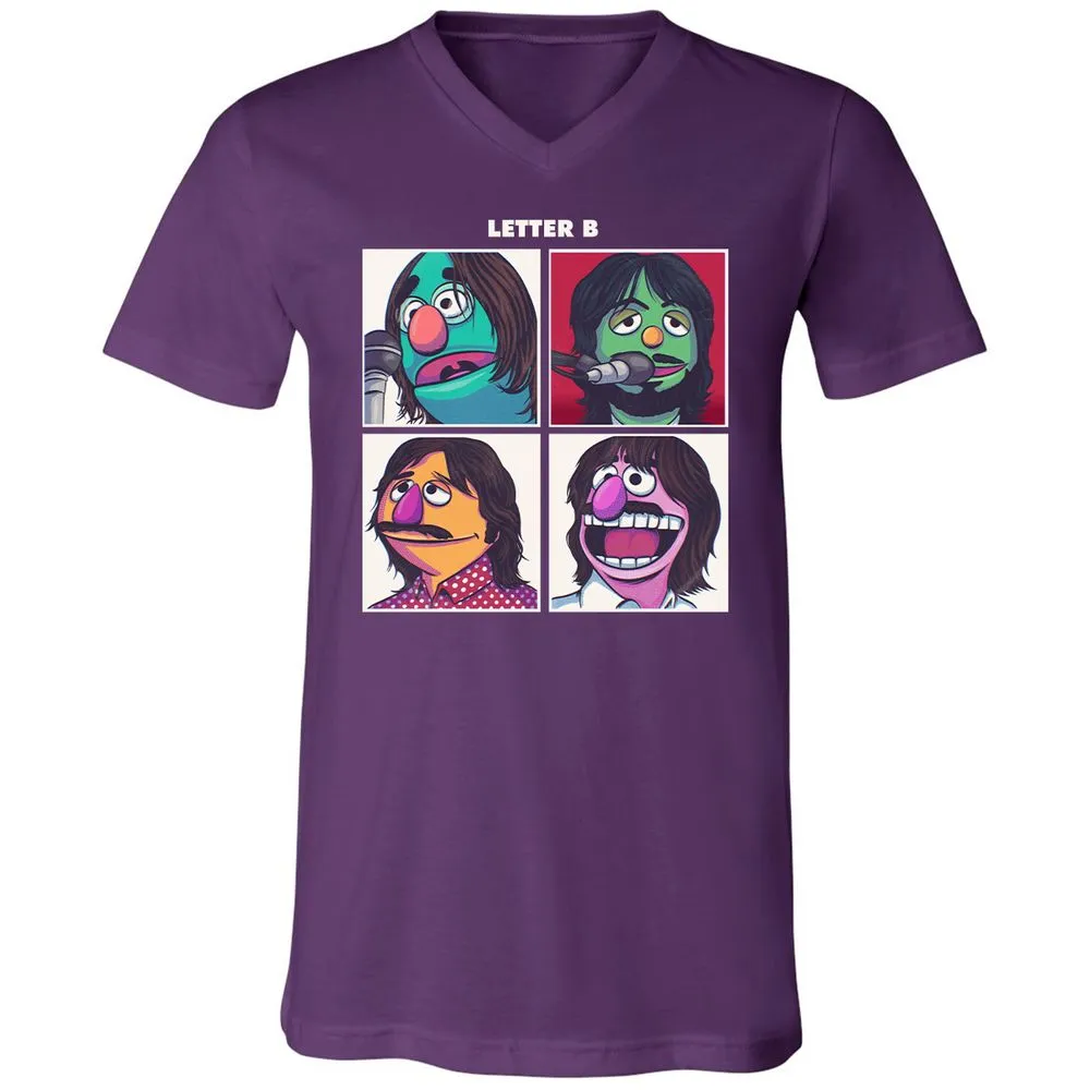 Unisex V-Neck T-Shirt - 4ZWZW9G6 - Team Purple - 9