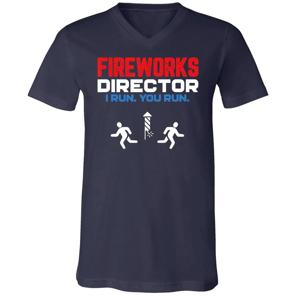 Unisex V-Neck T-Shirt - 4EYK2BYB - Navy - 2