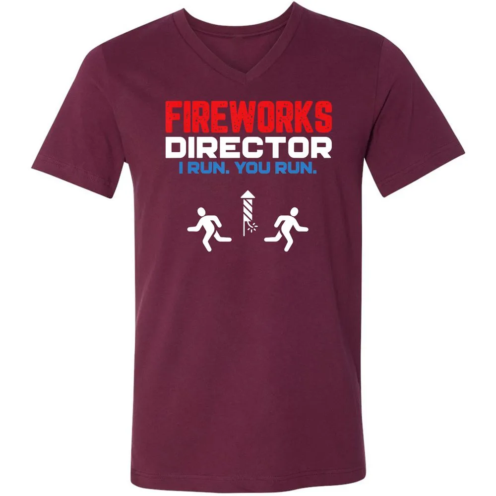 Unisex V-Neck T-Shirt - 4EYK2BYB - Maroon - 6