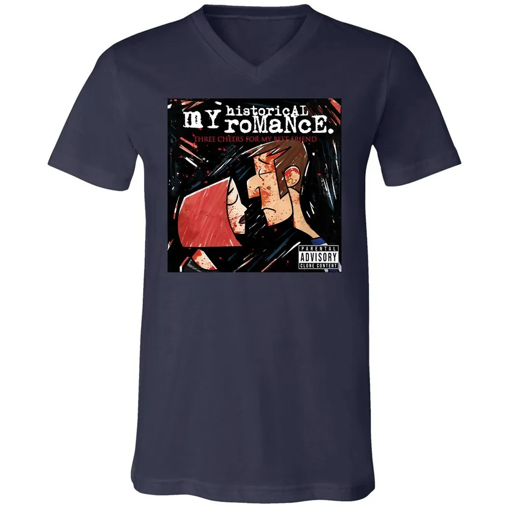 Unisex V-Neck T-Shirt - H61NCCYZ - Navy - 2