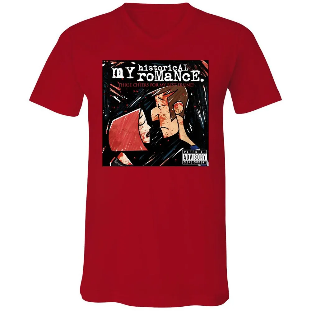 Unisex V-Neck T-Shirt - H61NCCYZ - Red - 3