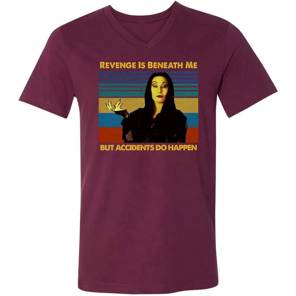 Unisex V-Neck T-Shirt - E3VFPG51 - Maroon - 6