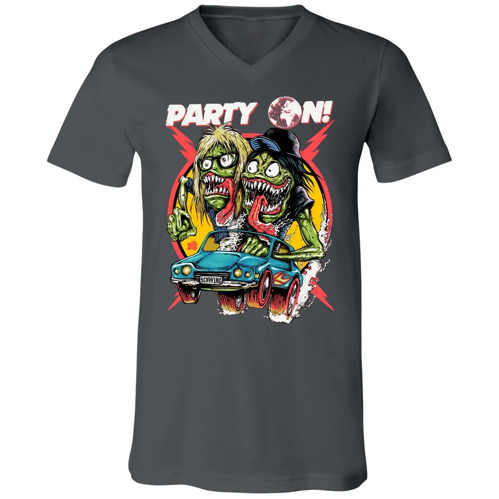 Unisex V-Neck T-Shirt - XLLB9NTX - Asphalt - 12