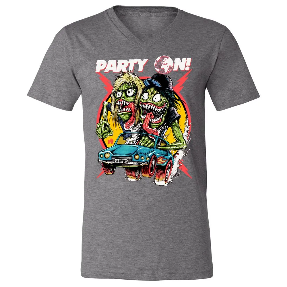 Unisex V-Neck T-Shirt - XLLB9NTX - Deep Heather - 13